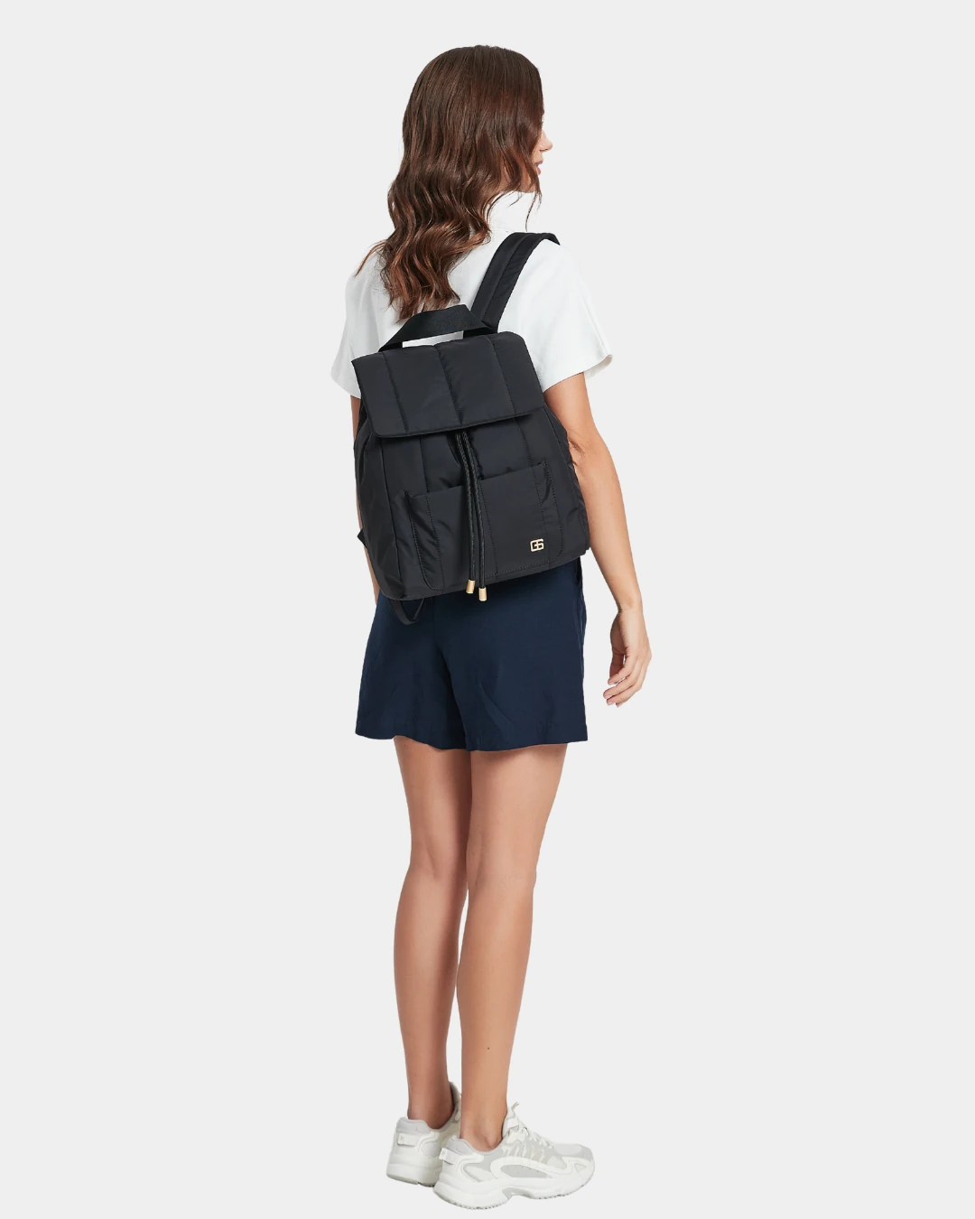 Leonda Puffer New Nylon Backpack A4 Sized (Black) - Image 2