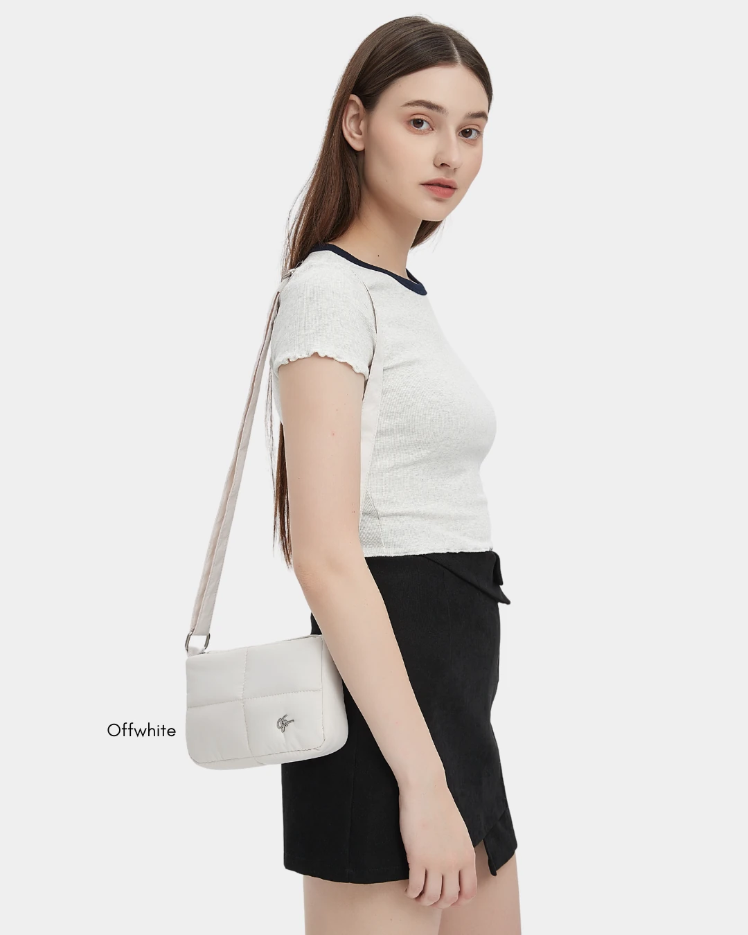 Waffle Mini Puffer Sling Bag (Azure) - Image 8