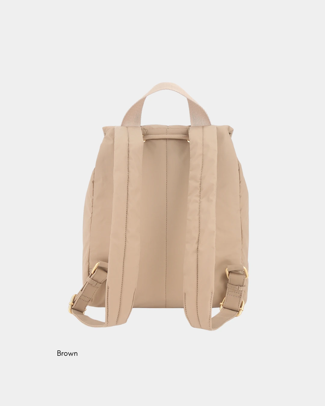 Leonda Puffer New Nylon Backpack A4 Size (Brown) - Image 3