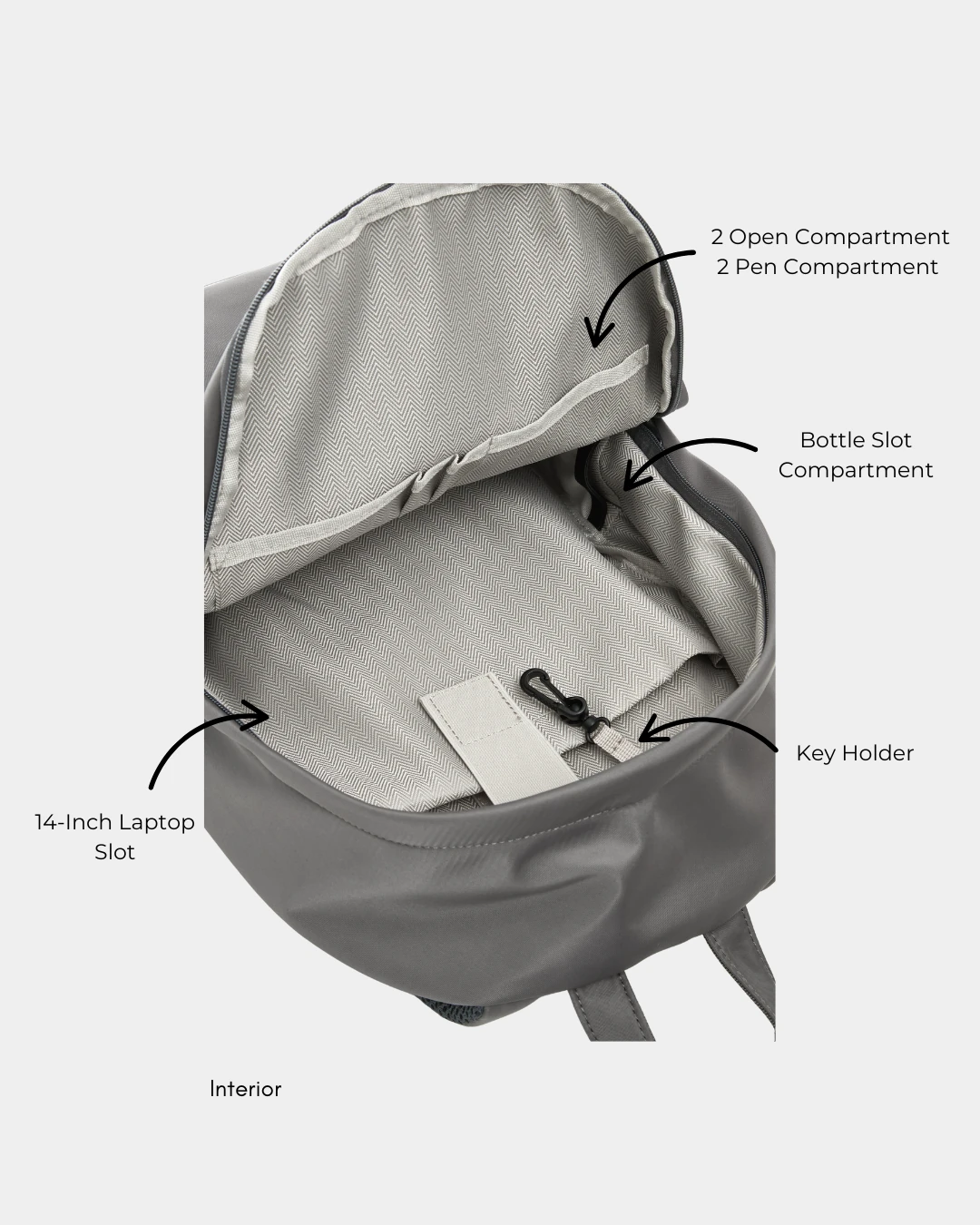 Kaylie Nylon Backpack (Pink) - Image 4