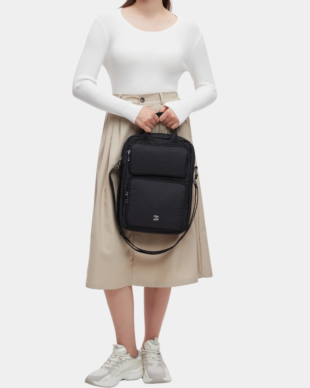 Logan Puffer Laptop Bag (Black) - Image 3