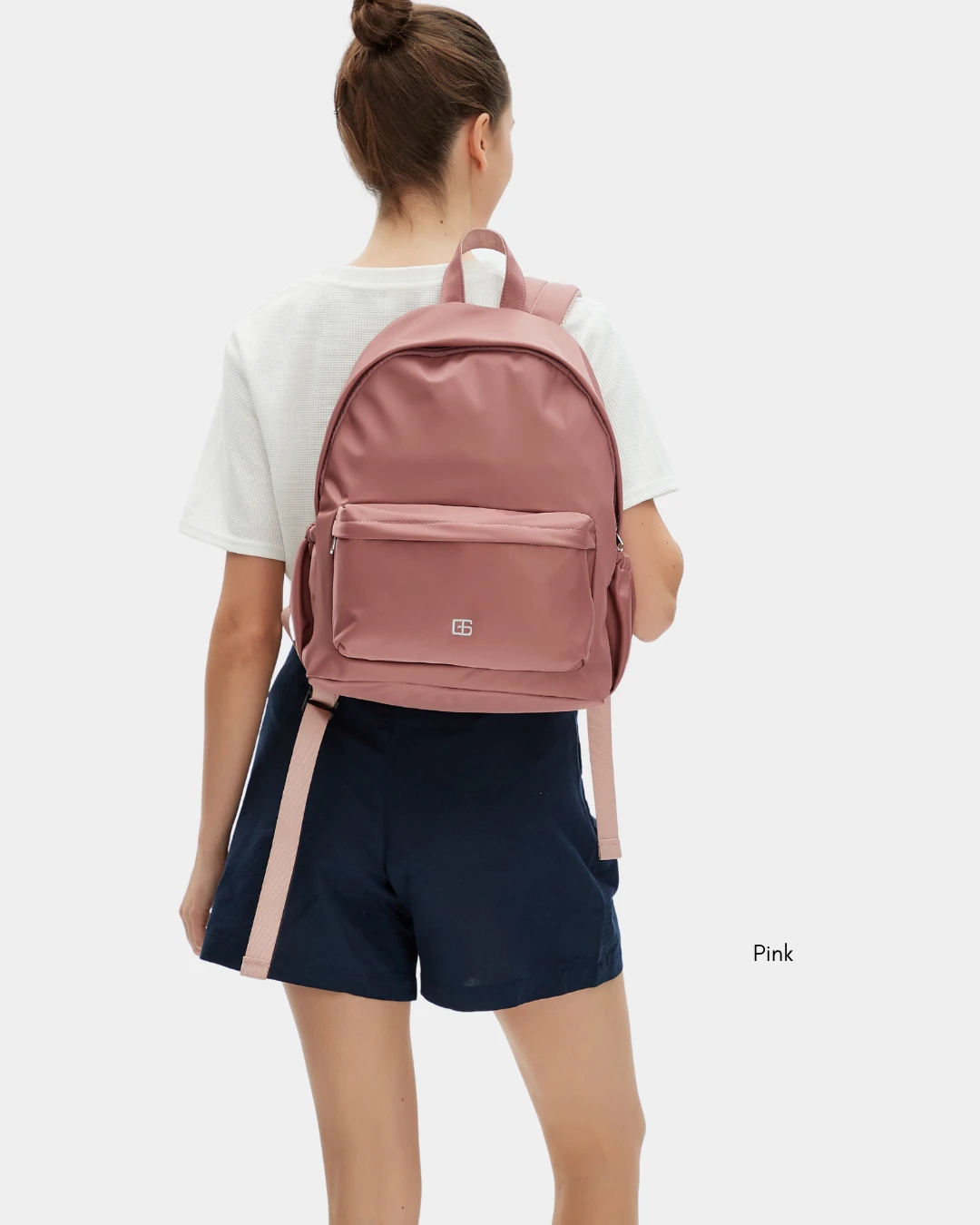 Kaylie Nylon Backpack (Pink) - Image 11