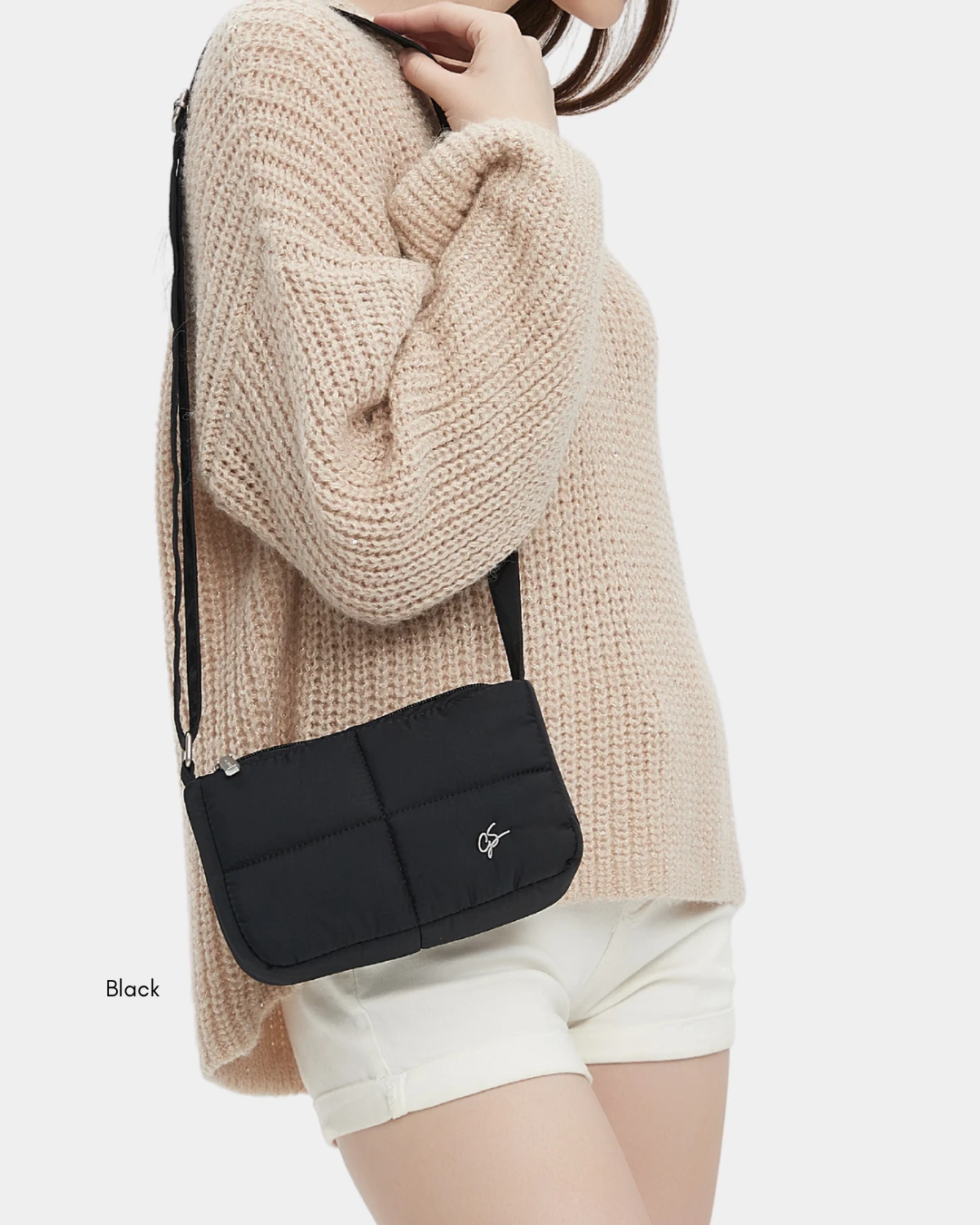Waffle Mini Puffer Sling Bag (Azure) - Image 7