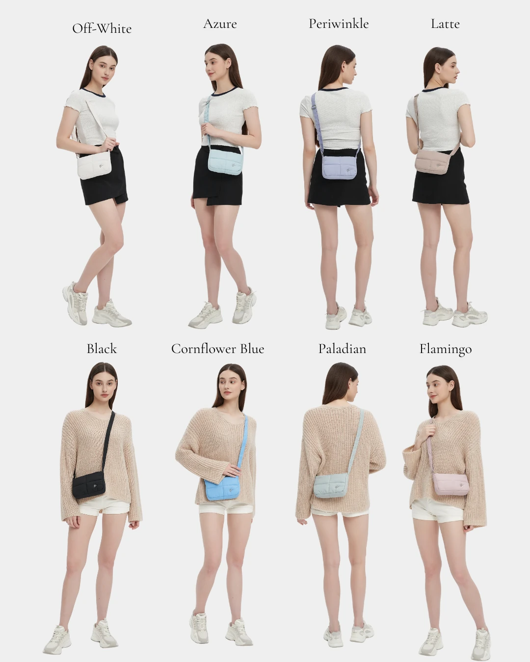 Waffle Mini Puffer Sling Bag (Azure) - Image 6
