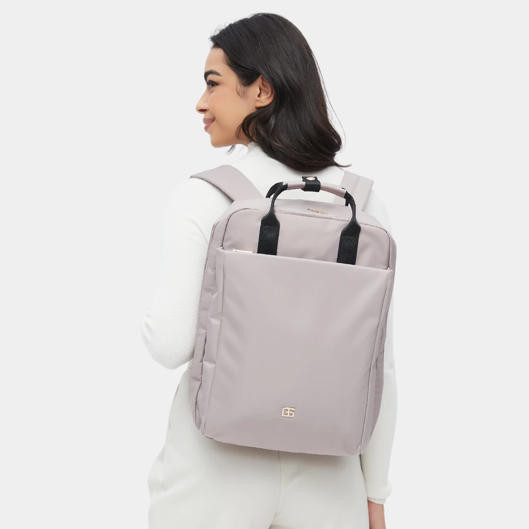 Emery Nylon Backpack (Rose Mauve) - Image 8