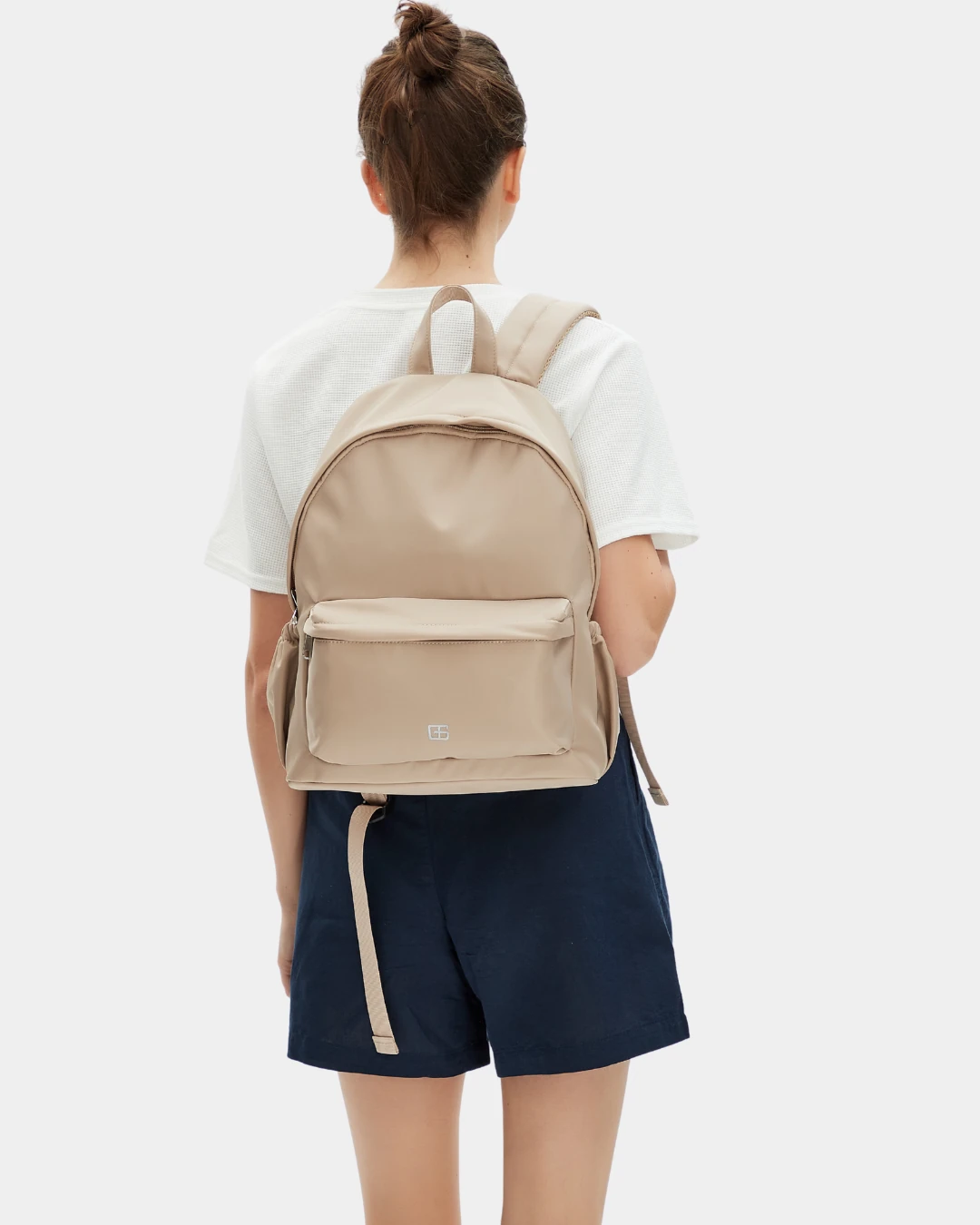 Kaylie Nylon Backpack (Brown)