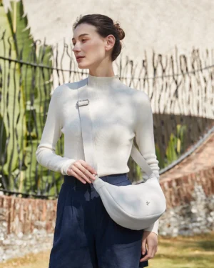 Talissa Puffer Sling Bag (Mud)