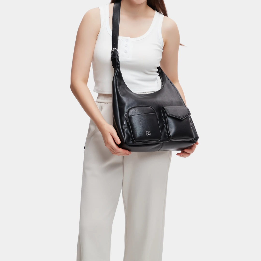 Koda Hobo Bag (Black) - Image 7