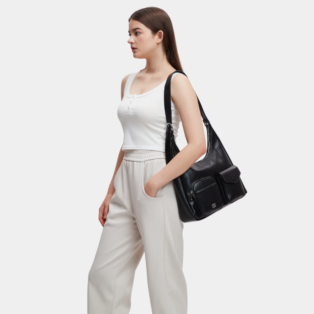 Koda Hobo Bag (Black) - Image 8