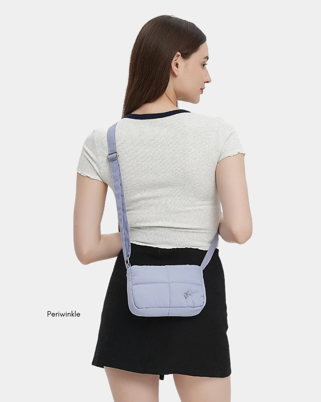 Waffle Mini Puffer Sling Bag (Azure) - Image 12
