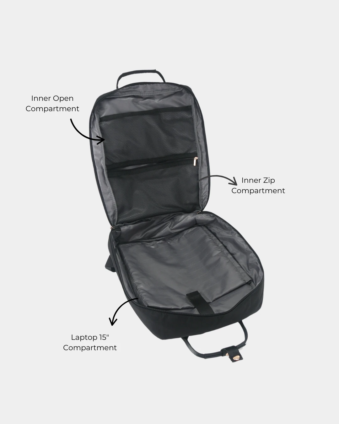 Emery Nylon Backpack (Brown) - Image 4