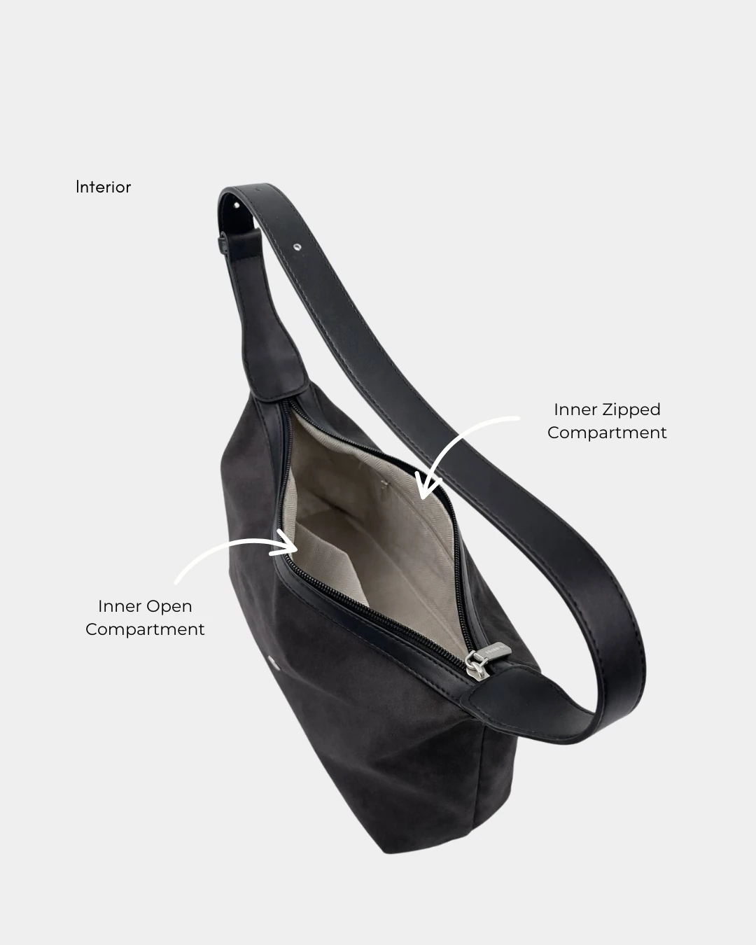 Capri Suede Shoulder Carry (Denim) - Image 3