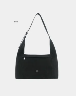 Elowen Suede Hobo Bag (Black)