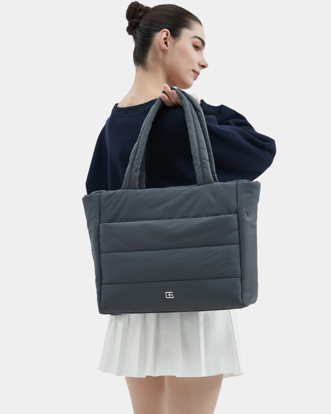 Dallas V3 Puffer Tote (Dark Grey) - Image 2
