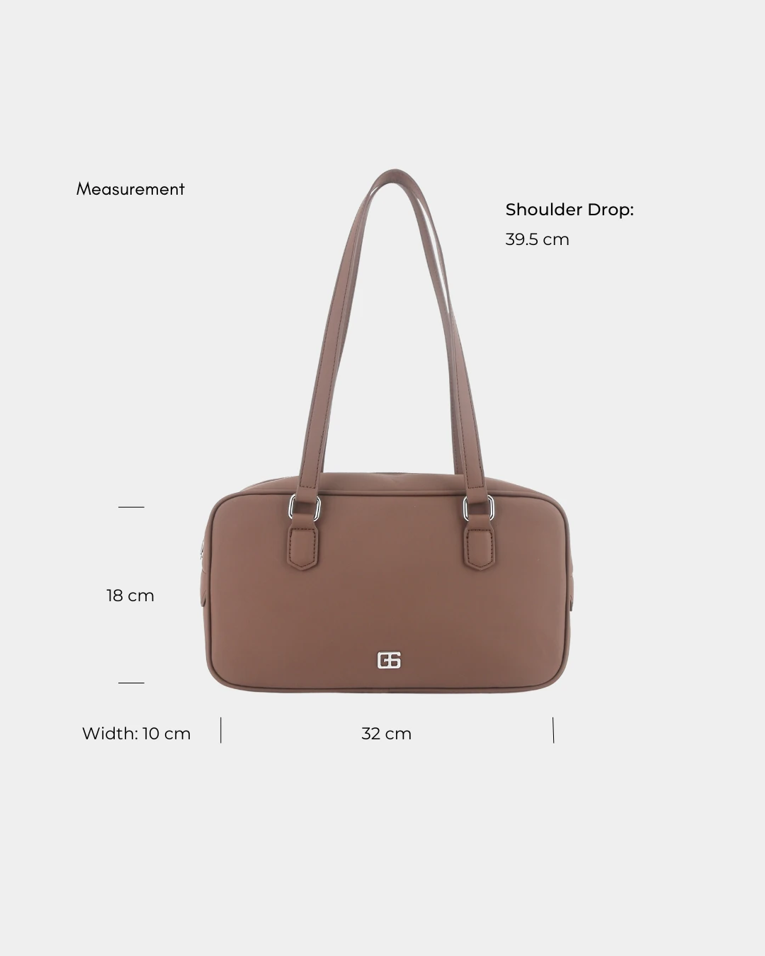 Martine 32 Baguette Shoulder Bag (Cadet Grey) - Image 4
