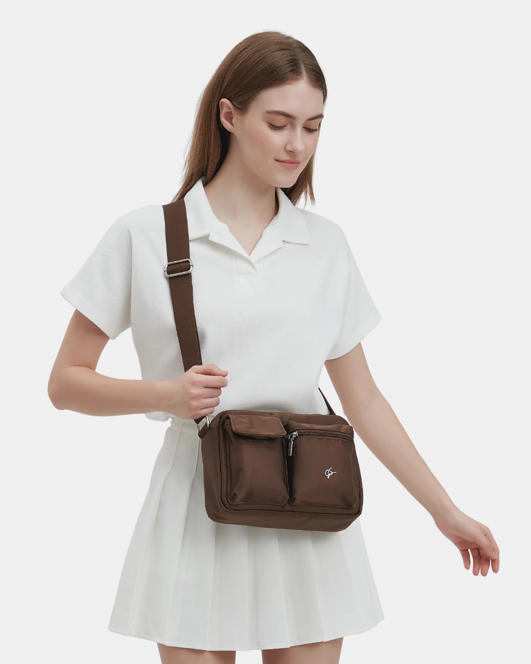 Zeon Nylon Sling Bag (Cocoa) - Image 6