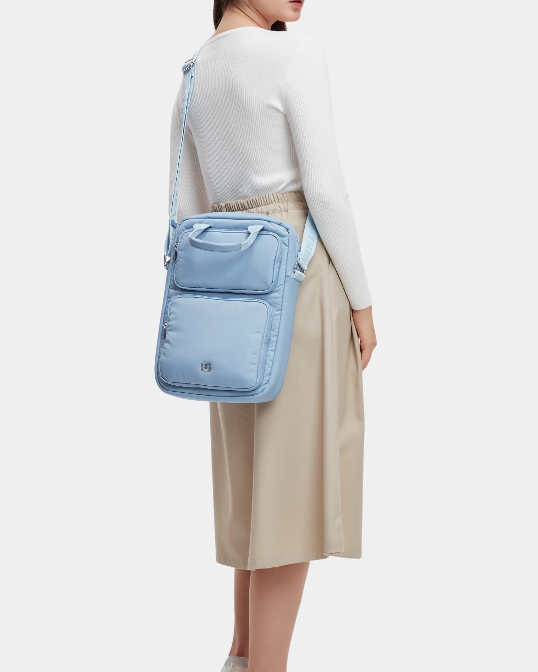 Logan Puffer Laptop Bag (Ash Blue) - Image 4