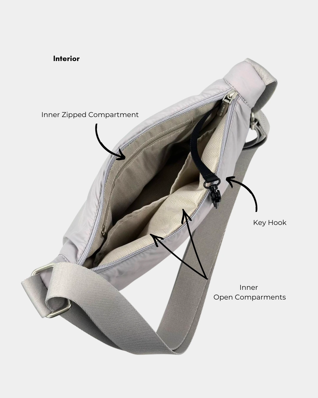 Talissa Puffer Sling Bag (Black) - Image 2