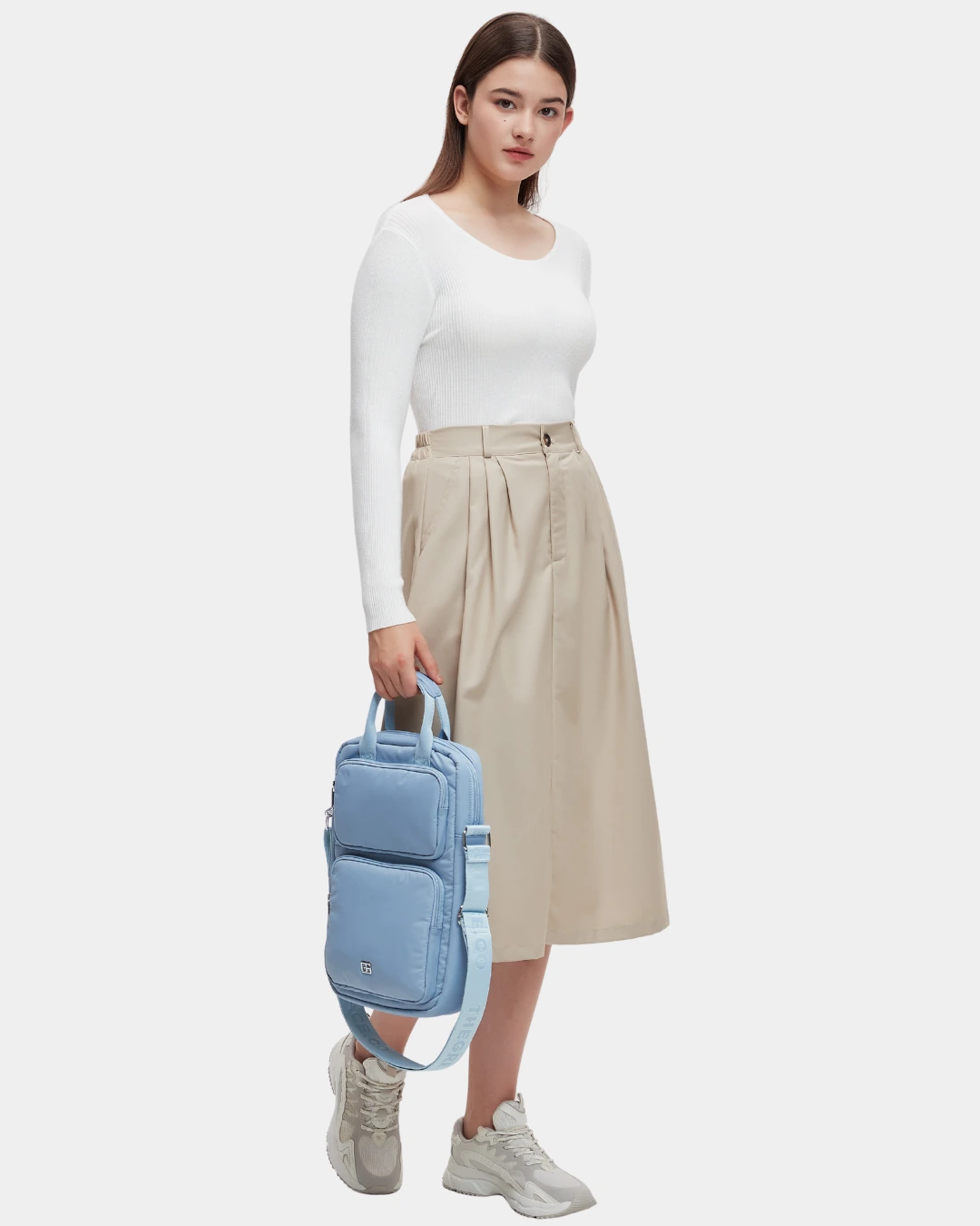 Logan Puffer Laptop Bag (Ash Blue) - Image 5