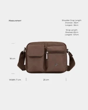 Zeon Nylon Sling Bag (Rose)