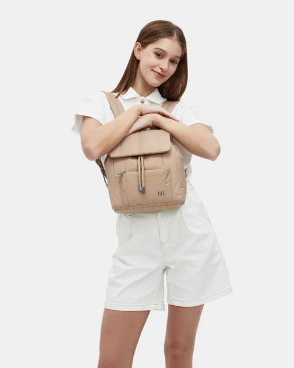 Ollie Puffer New Nylon Backpack (Brown)