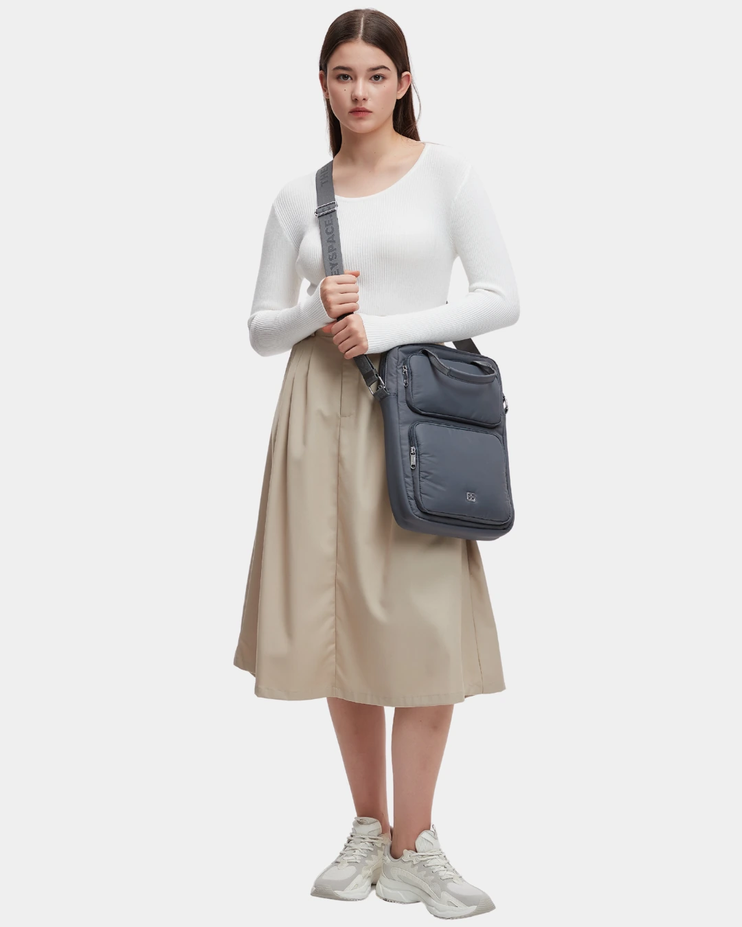 Logan Puffer Laptop Bag (Grey) - Image 6