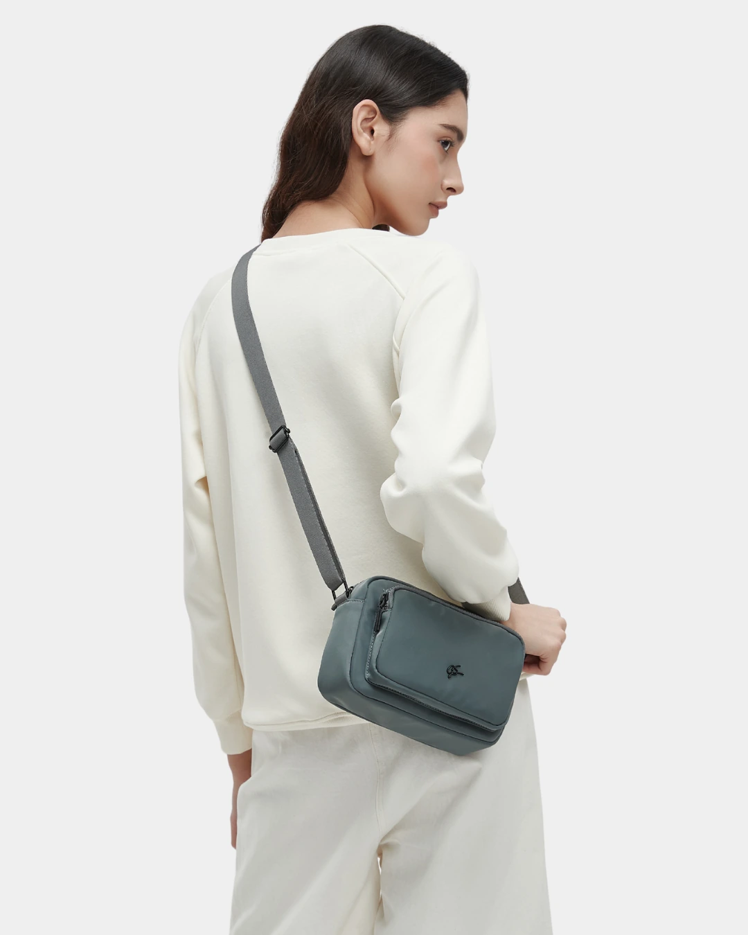 Lior Nylon Sling Bag (Grey)