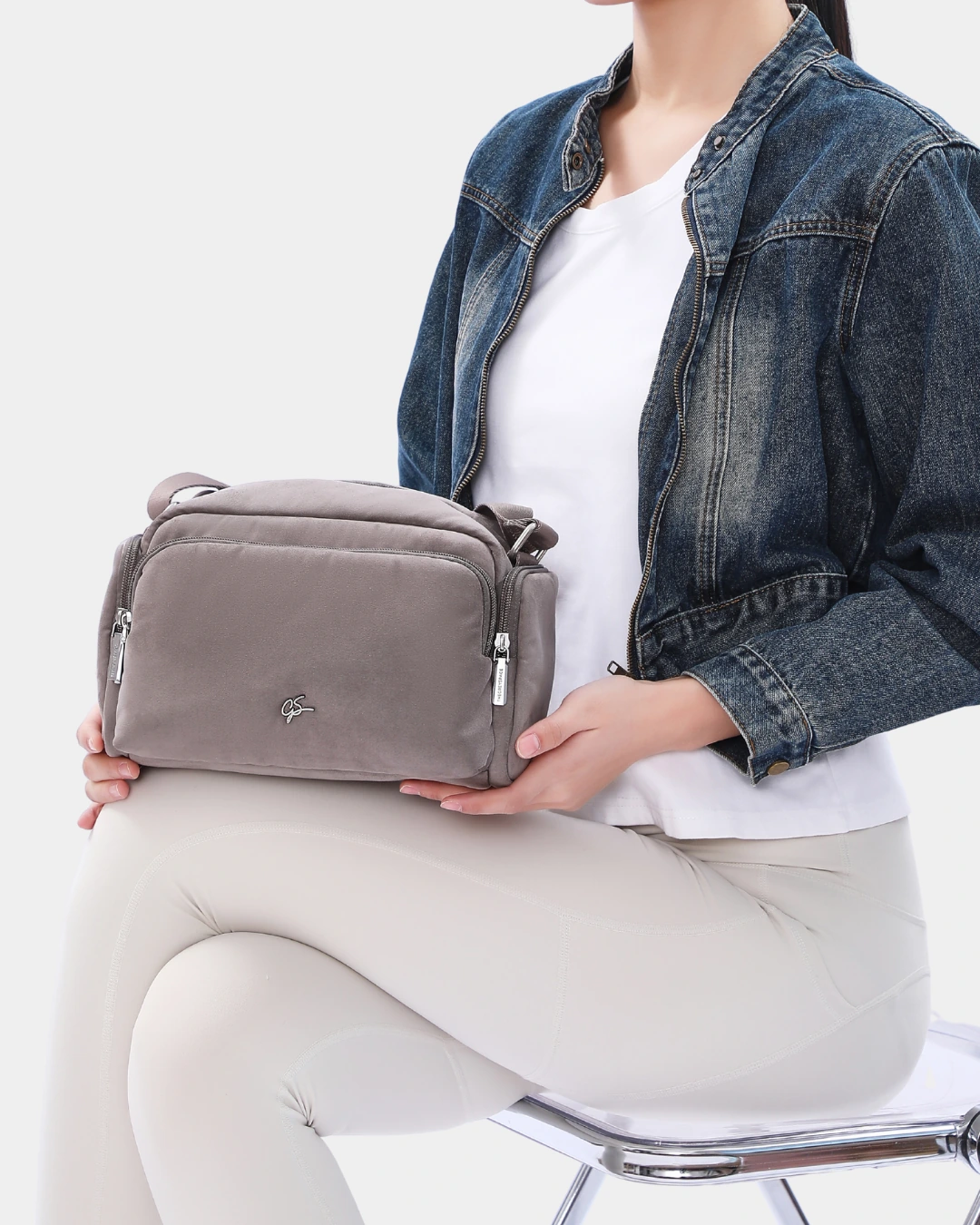 Elda Suede Sling Carry (Grey) - Image 5