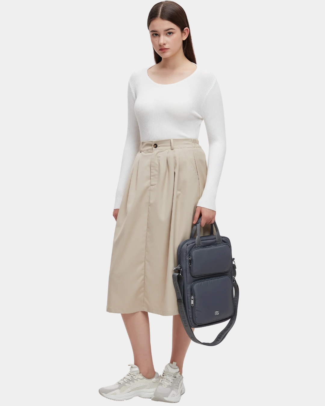 Logan Puffer Laptop Bag (Grey) - Image 4