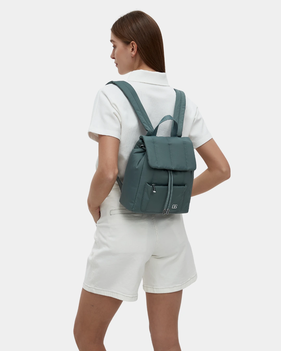 Ollie Puffer New Nylon Backpack (Caldwell Green) - Image 2