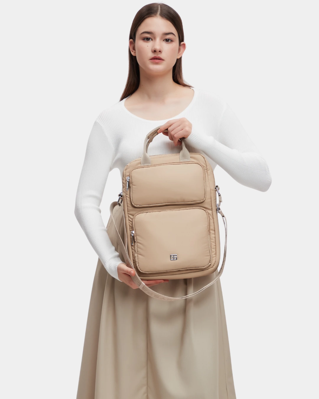 Logan Puffer Laptop Bag (Brown) - Image 3