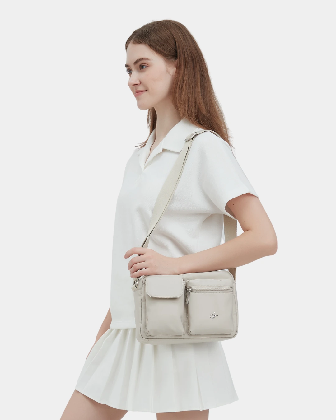 Zeon Nylon Sling Bag (Pebble) - Image 7