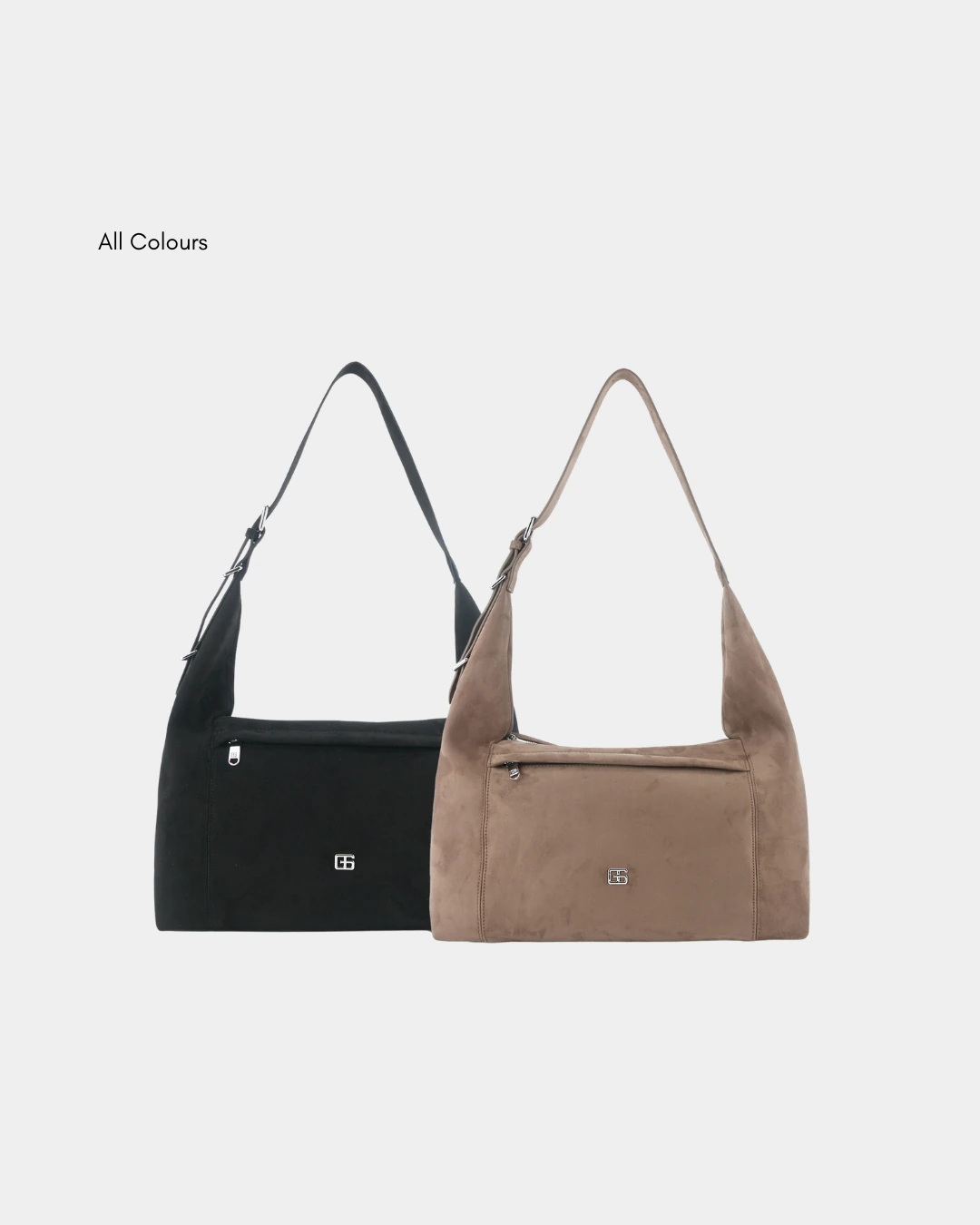 Elowen Suede Hobo Bag (Black) - Image 5