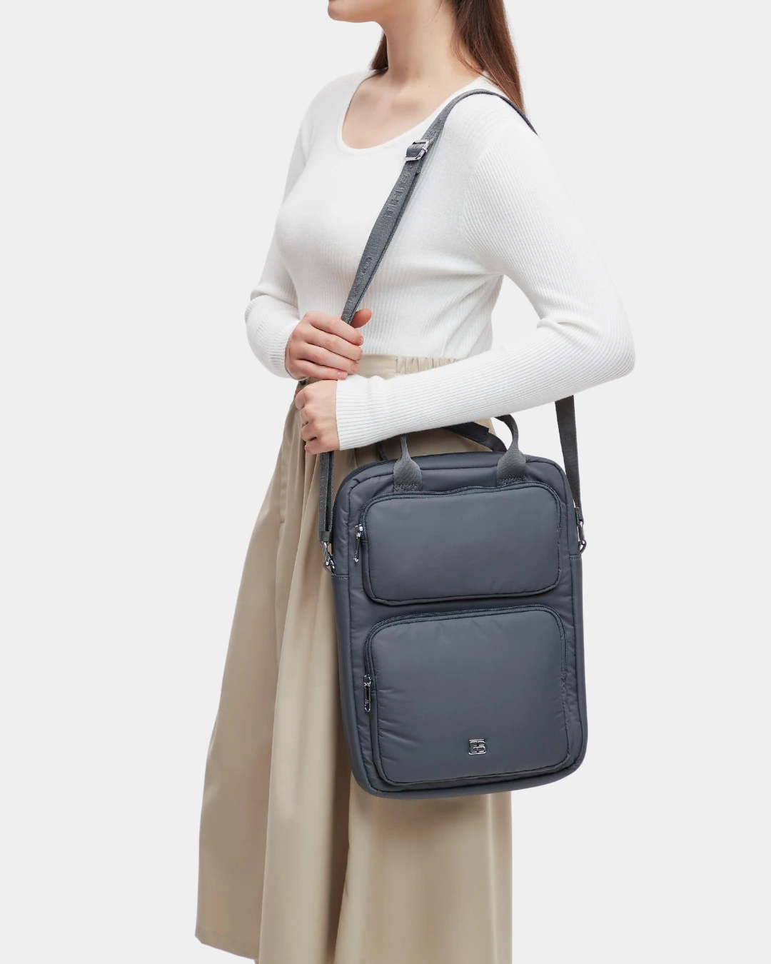 Logan Puffer Laptop Bag (Grey)