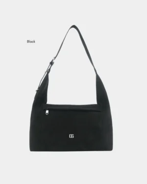 Elowen Suede Hobo Bag (Black)