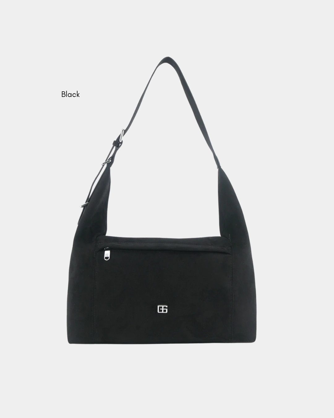Elowen Suede Hobo Bag (Black)