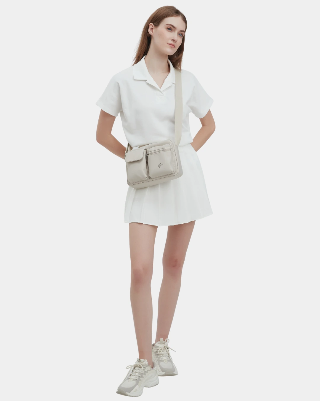 Zeon Nylon Sling Bag (Pebble) - Image 6