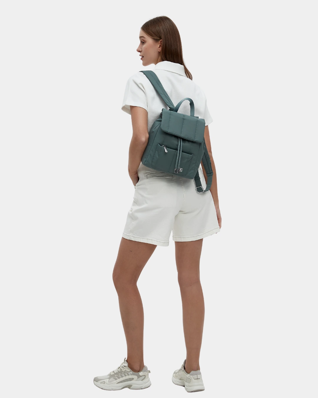 Ollie Puffer New Nylon Backpack (Caldwell Green) - Image 6