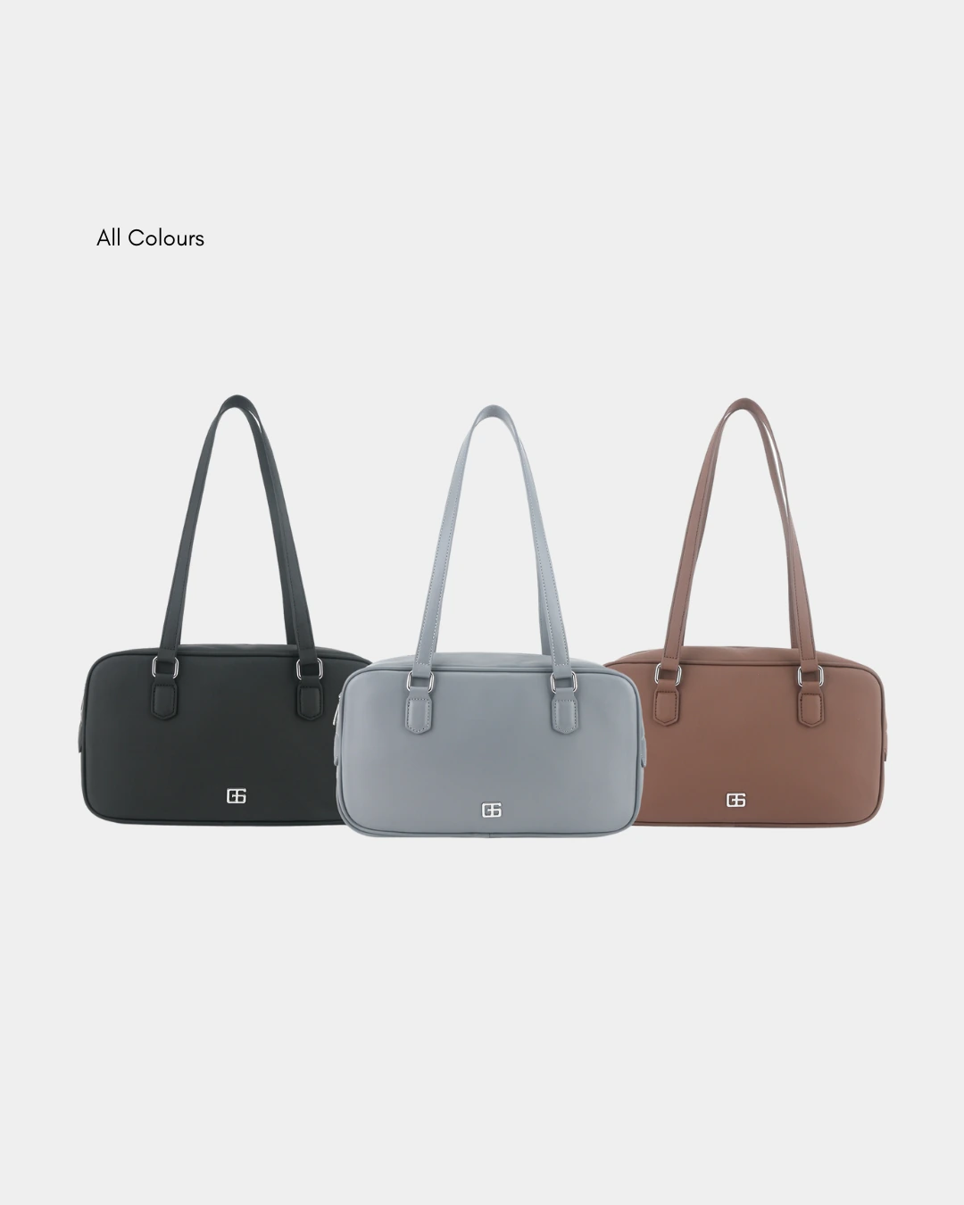 Martine 32 Baguette Shoulder Bag (Cadet Grey) - Image 5